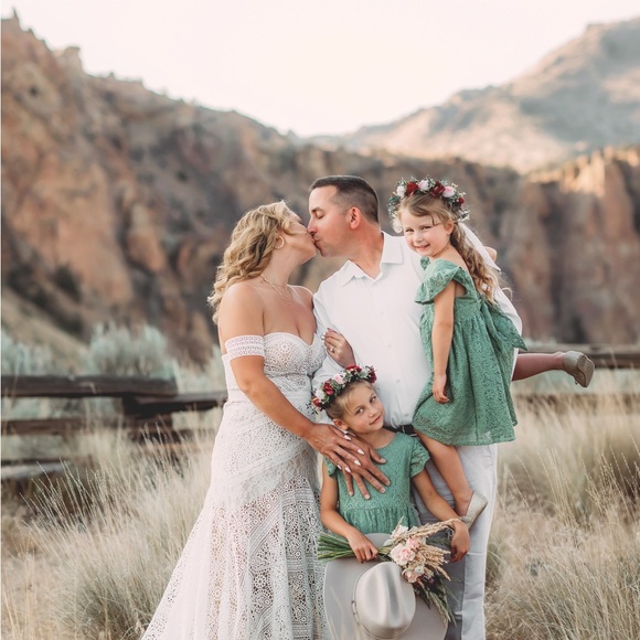 LIPOSA Bohemian Wedding Dress Sweetheart Mermaid Lace Bridal Gown - Picture 10 of 17